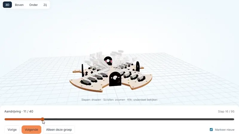 Het 3D-model van de CyberStriker in het Assembly Lab